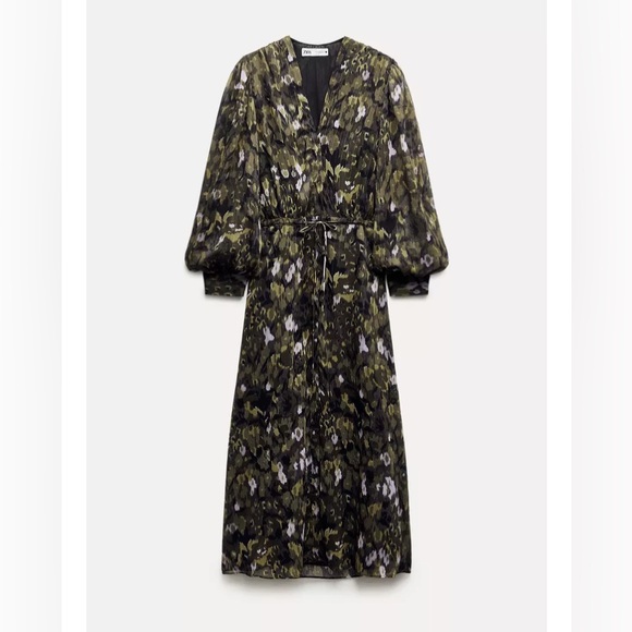 Zara Dresses & Skirts - ZARA Sheer Floral Midi Dress, XL Romantic Cottagecore Dark Academia Soft Grunge